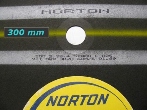 Disques a tronçonner l'acier - NORTON 300 x 2,00 x 2,54 mm  (les 5 pièces) – Image 2