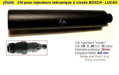 Clé dépose pose injecteurs diesel mécanique BOSCH & ROTO P240 (outil atelier)