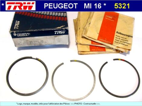 Segments Moteur - PSA BX 205 GTi - cotes STD 83mm 1.5/ 1.5/ 4 mm- 1900cc