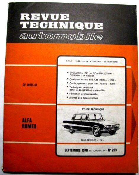 SIMCA 1501 - Revue technique - RTA n° 284 - Année 1970 – Image 2
