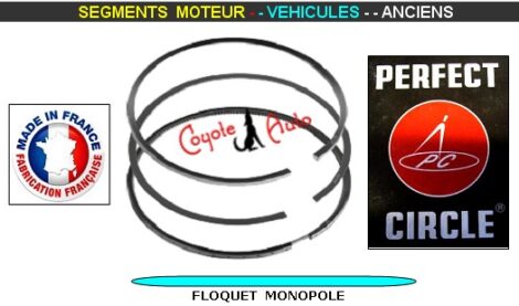 Segments Moteur RENAULT Frégate Etendard Galion Goelette 88mm 3x3x3X4.5