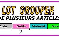 Grouper lot outils