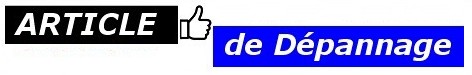 ARTICLE DEPANNAGE