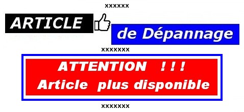 PUB ARTICLE NON DISPO